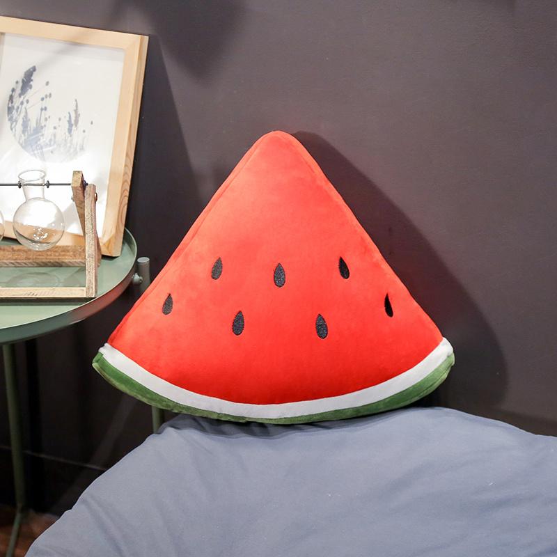 Süßes Lebensechtes Wassermelonen-Stofftier Weiches Gefülltes Obstkissen Stuhlkissen Kreative Dekoration Sofa Auto Geburtstagsgeschenk Jungen Mädchen Kinder