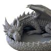 3D Printed Fantasy Dragon Jewelry Tray, Gothic Winged Dragon Desktop Organizer, Mythical Dragon Figurine Key Bowl for Bedside Nightstand, Home Decor