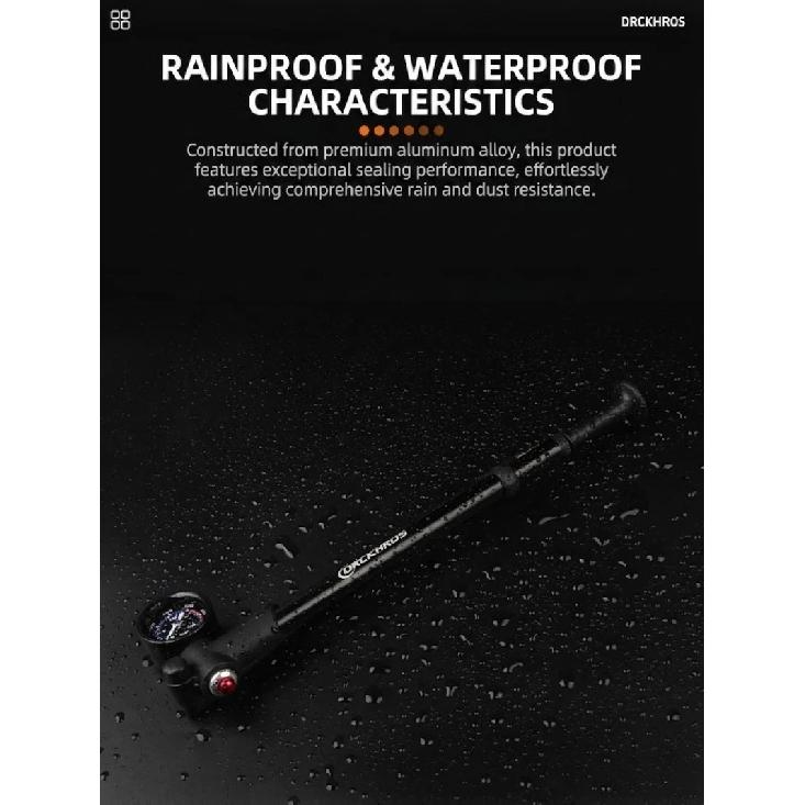 High Pressure Bicycle Pump 300PSI with Gauge Portable Shock Pump for Front Fork Rear Suspension Schrader Presta Valve MTB Road