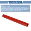 X AUTOHAUX 1 Piece Inner Diameter 12mm/0.47" Length 200mm/7.87" 0 Degree Straight Red Car