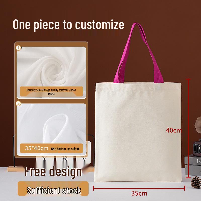 Custom Logo Eco-friendly Canvas Shoulder Bag for Students
