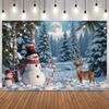 Winter Ice Snow Castle Photography Background Snow Scene Frozen Forest Wonderland Christmas Party Home Decor Photo Backdrop Prop18