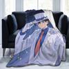 Detective Conan Blanket Coral Fleece Plush Spring Autumn Multi-function Super Soft Throw Blankets for Sofa Bedroom Bedspread