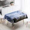 Winter Snow Tablecloth Beautiful  Anti-fouling Waterproof Rectangular Kitchen Table Home Decoration