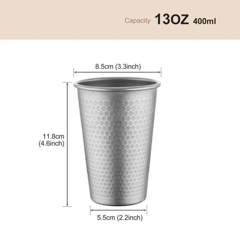 Shangqi Retro Stainless Steel 400ml Travel Mug