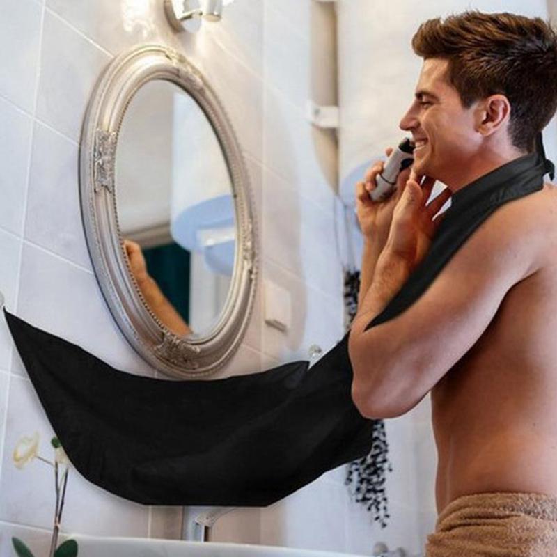 Men's Shaving Apron Beard Collector Easy Bathroom Care Tool Clean Hair Adult Bibs Shaver Holder Organizer Gift for Man