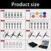 140Pcs/Set Fishing Swivels Snaps Set with Beads and Storage Box Barrels Swivels 3 Way Barrels Rolling Swivels Fishing Tackle