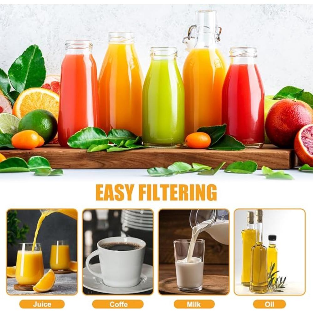 200 Mesh Strainer 75 Micron Strainer for 5 Inch Filter Funnel Fine Filter for Cooking Oil Milk Wine Cheese Whey Grease Coffee