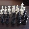 32Pcs/Set Black & White Plastic Medieval Chess Pieces Game Chessmen 65/75/95mm