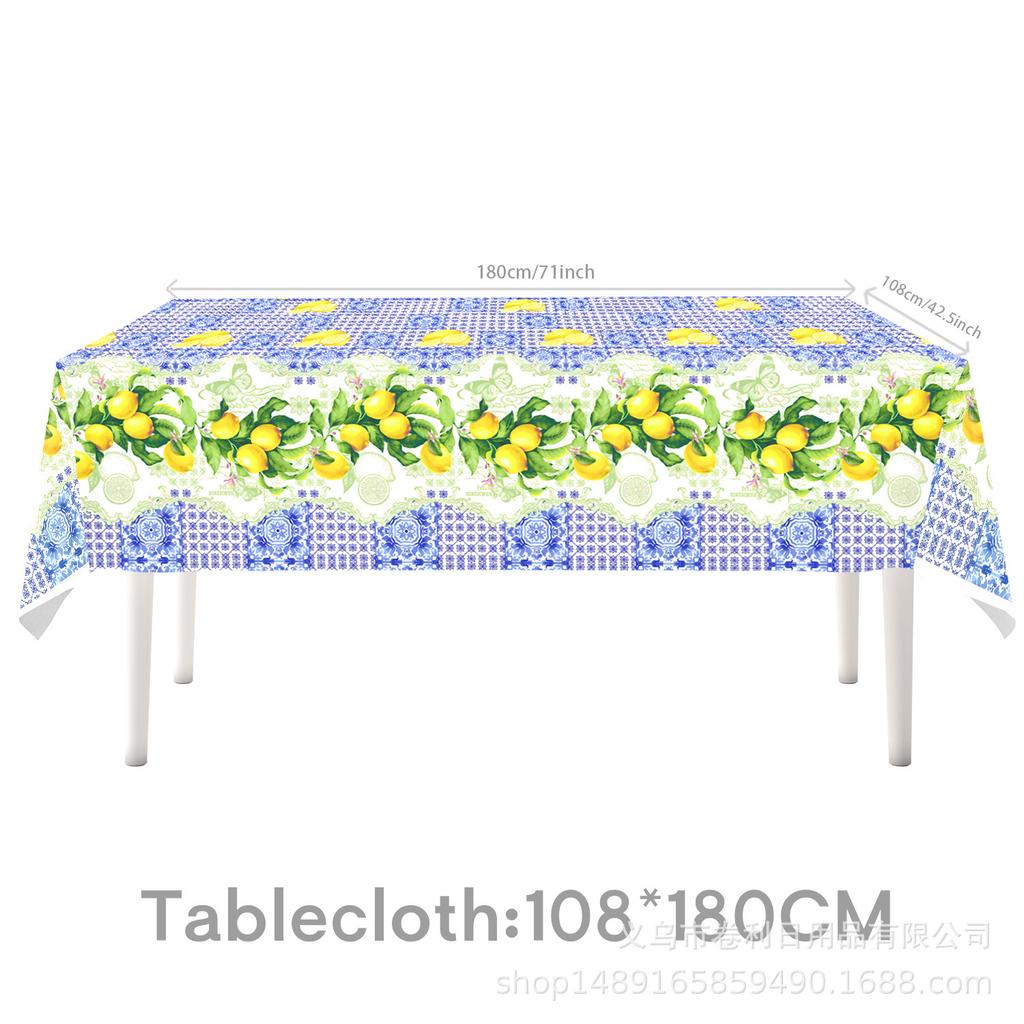 Lemon Birthday Theme Party Supplies Birthday Decoration Party Atmosphere Layout Props Tableware Banners Tablecloth