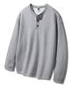 ALVINCLO 3-Knopf Henley-Kragen Locker geschnitten Langarm T-Shirt Avt945 (4 Farben)