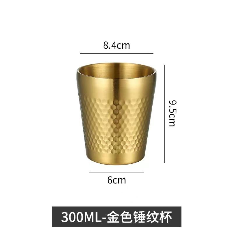 New Double Wall Steel Coffee Cup Milk Ice Beer Cup With Handle