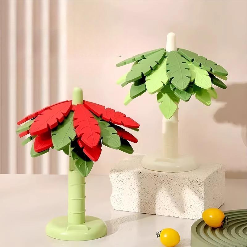 Creative Tree Coasters  for Hot Dishes Heat-Resistant Tree Shape Trivet Set Silicone Mats For Dining Counter Dish Cookware Table