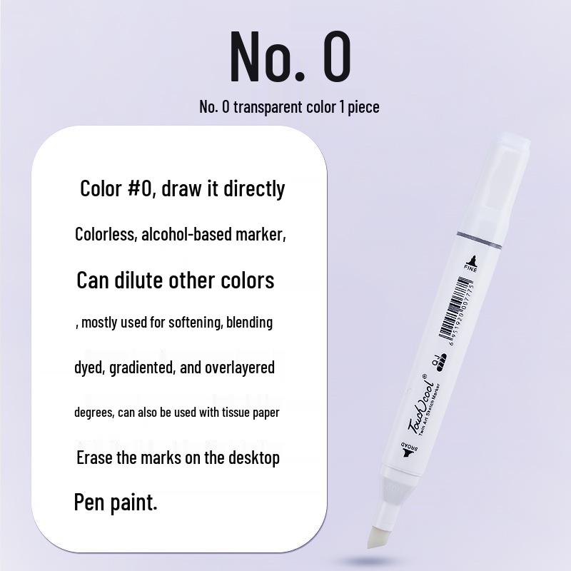 Touch Anime Skin Tone Oily Marker Pen, No. 0 Black Cool Gray, Individual Purchase, Perfect for Student Touch-Ups