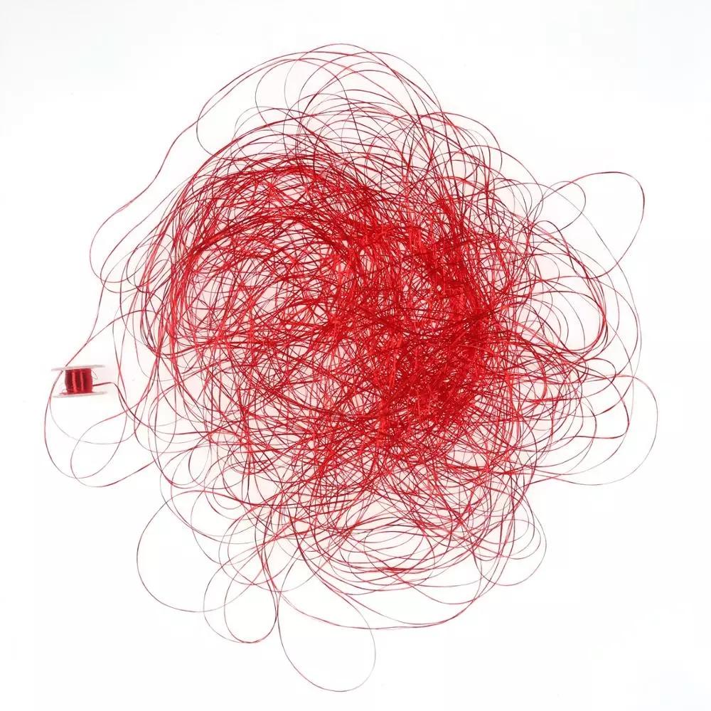 Bimoo 25 bucăți asortate 200D fire de legare a muștelor pentru dimensiunea 6-14 muște materiale de fabricare a nalucilor de pescuit cu muște și suport pentru bobină cu vârf bi-ceramic