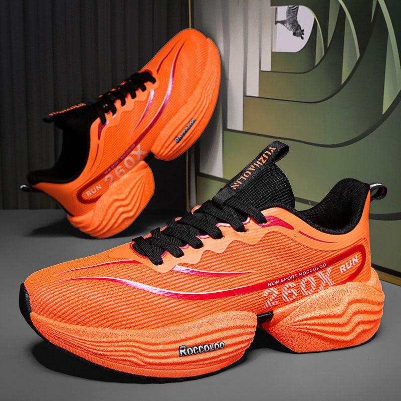Friction Sound Real Explosion Soft Sole Rebound Casual Sports Shoes Couple Racing Training Shoes Comfortable Wear-resistant Running Shoes