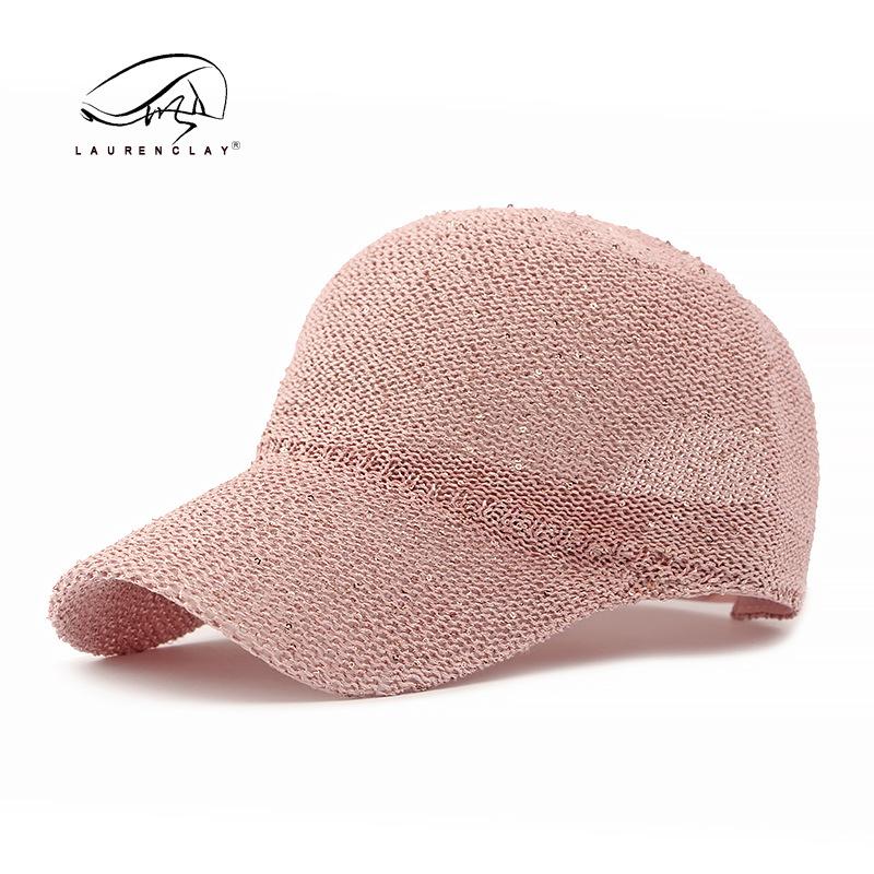 Fashion sequined mesh cap summer breathable hard mesh baseball cap women's outdoor sunscreen visor versatile