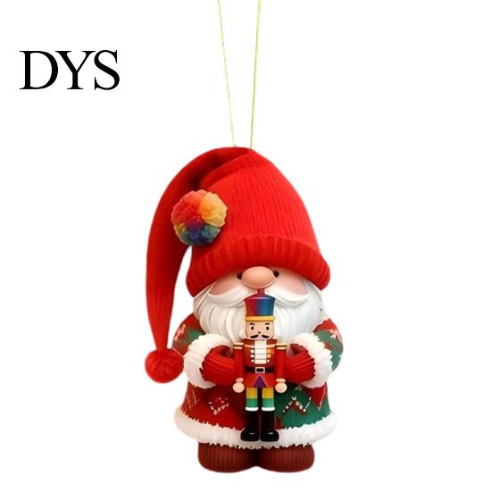 Acrylic Santa Decor for Home Colorful Gnome Christmas Ornaments, 2D Flat Hanging Decorative Elf Ornaments Party Pendant Xmas Tree, Mantel, Wreath,