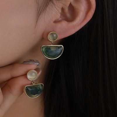 Retro Irregular Gradient Geometric Earrings