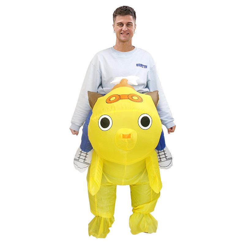 Inflatable Cute Dog Mascot Costume for Halloween, Christmas, and Stage Performances