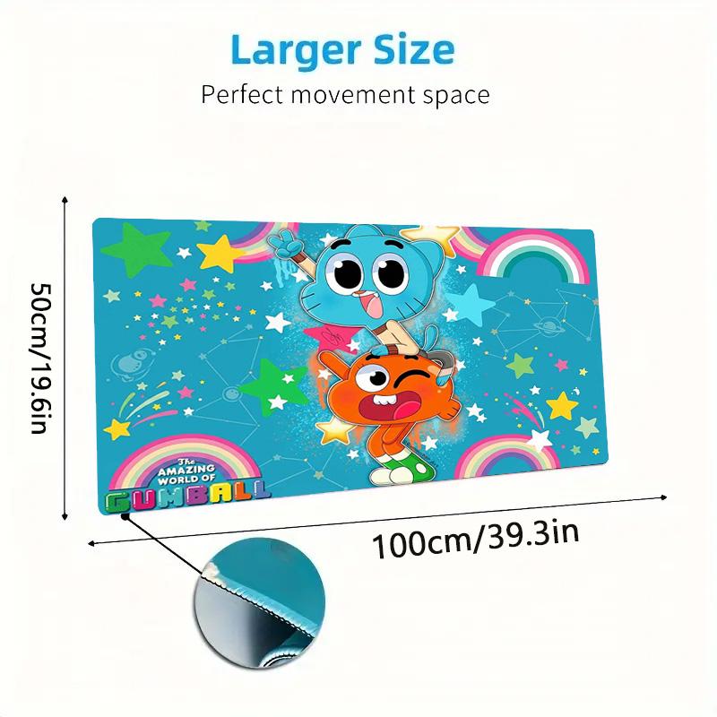 The Amazing World of Gumball Cartoon Color Mouse Pad Large Gaming Table Cushion Non-slip Laptop Tablet Big Mousepad XXL Mat Mini PC Playmat With Lock