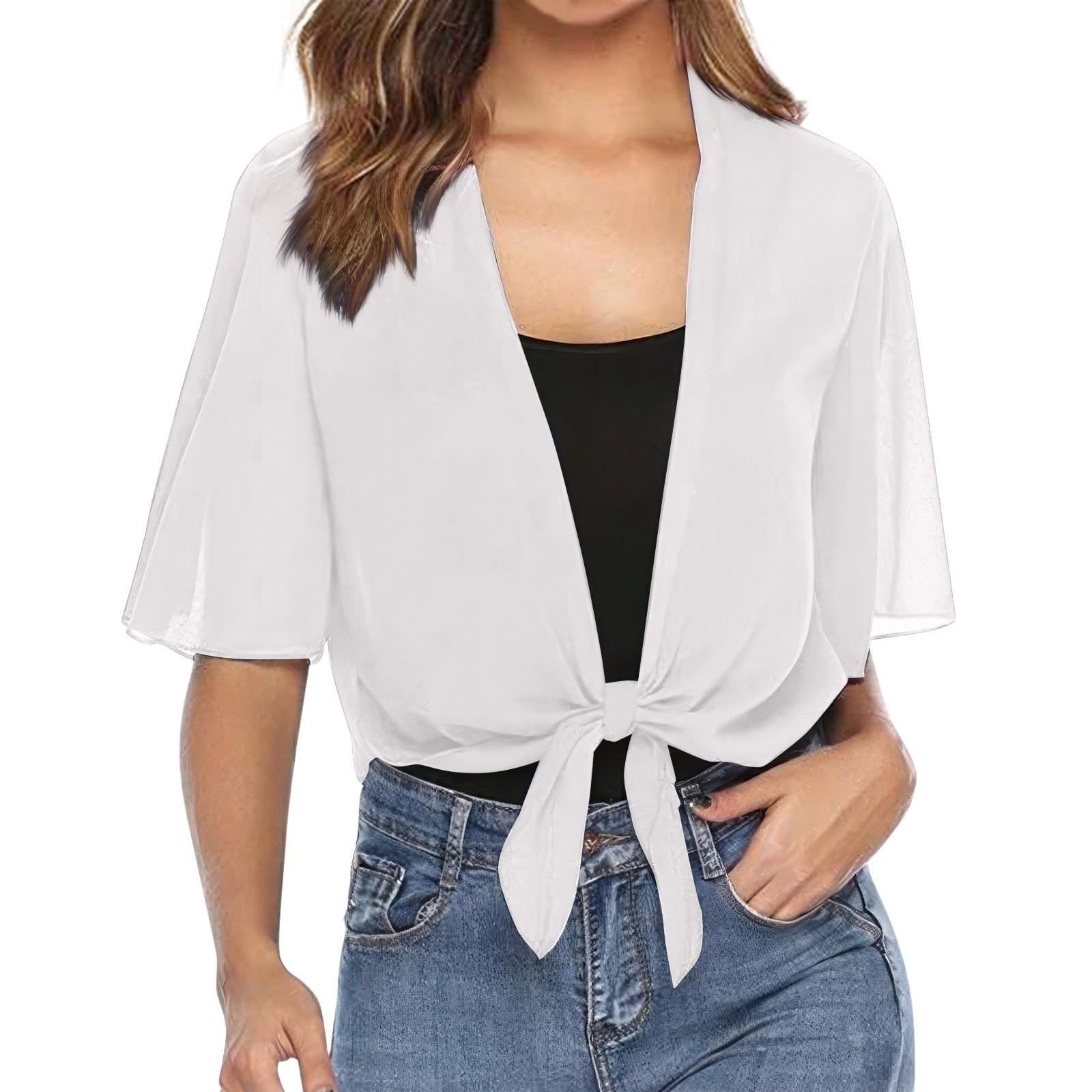 

Женский модный комфортный прозрачный топ с короткими рукавами на шнуровке и открытым передом, однотонный, повседневный, для отдыха, с короткими рукавами XL белый