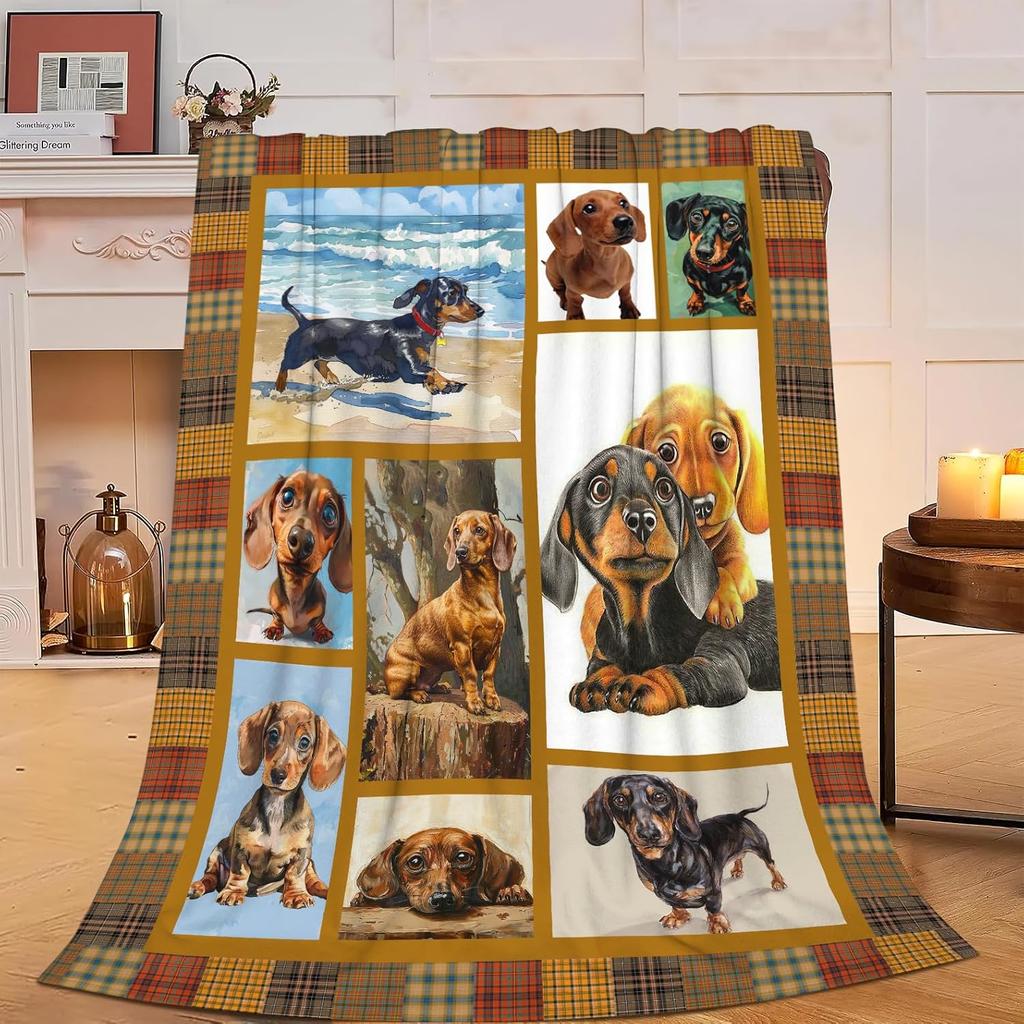 Funny Corgi Throw Blanket Soft Kawaii Dog Plush Cozy Flannel Fleece Decor for Adults Kids Dog Lover x Inch