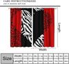 Leopard Zebra Decor Window Curtain Red Black Zebra Stripes Abstract Romance Heart Creative Patchwork Modern Fashion Art for Home