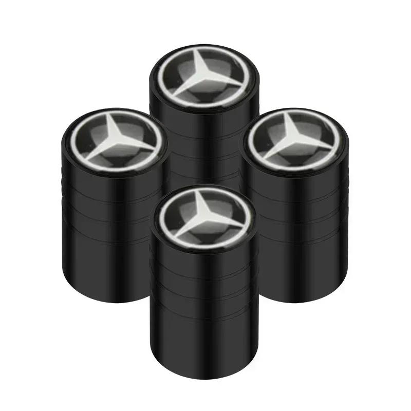 For Mercedes Benz 4pcs New Auto Emblem Cap Case For Mercedes Benz B/C/E/S Class A Class C200L GLC GLK CLA GLA W211 W203 W204 W124 AMG W202 W205
