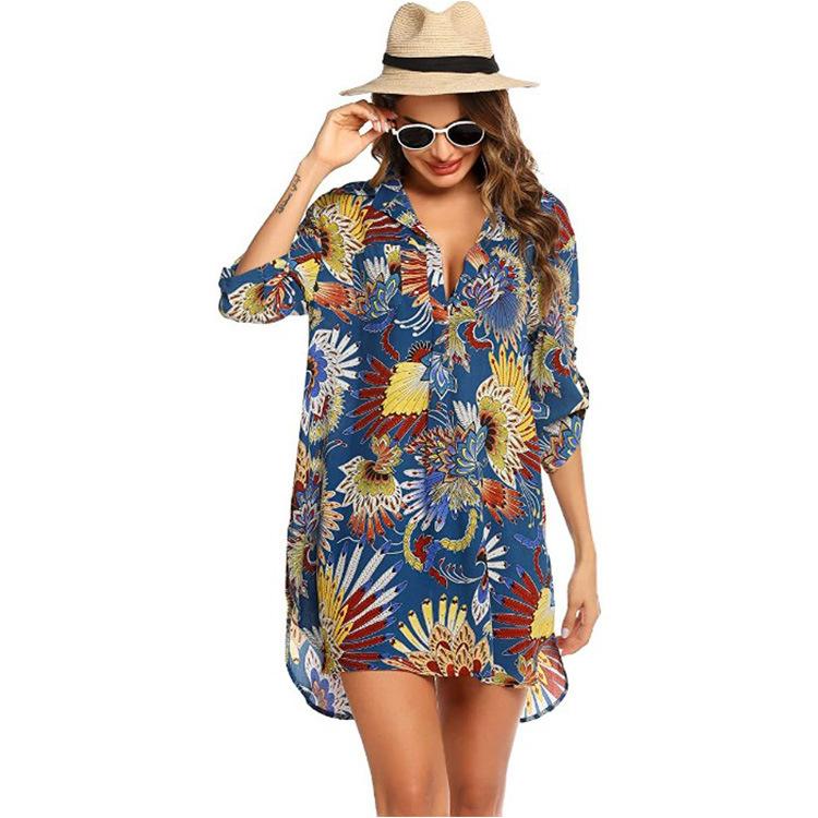 GMXIA Women's Swimwear Beach Cover Up Shirt Bikini Swimsuit Beach Skirt