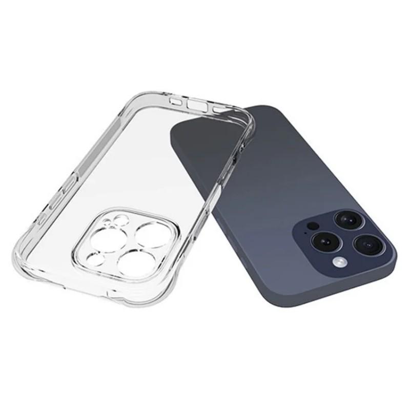 

For iPhone 16 Pro Clear TPU Case WANLONFENG TM Series 2.0mm Phone Back Cover Transparent