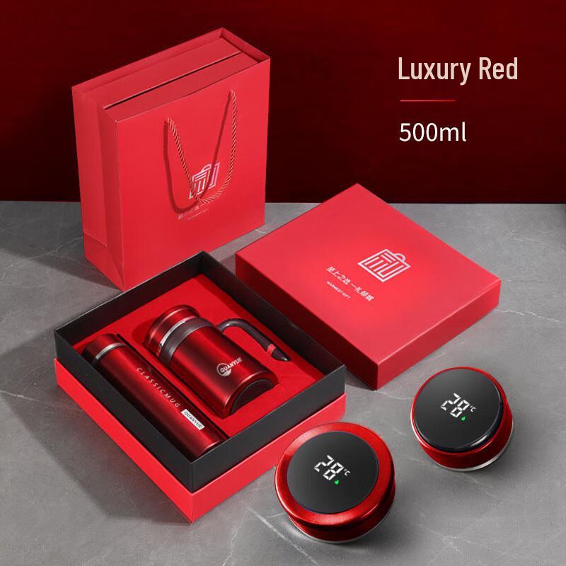 MRSIKEY Smart Glass Insulated Office Cup Gift Set