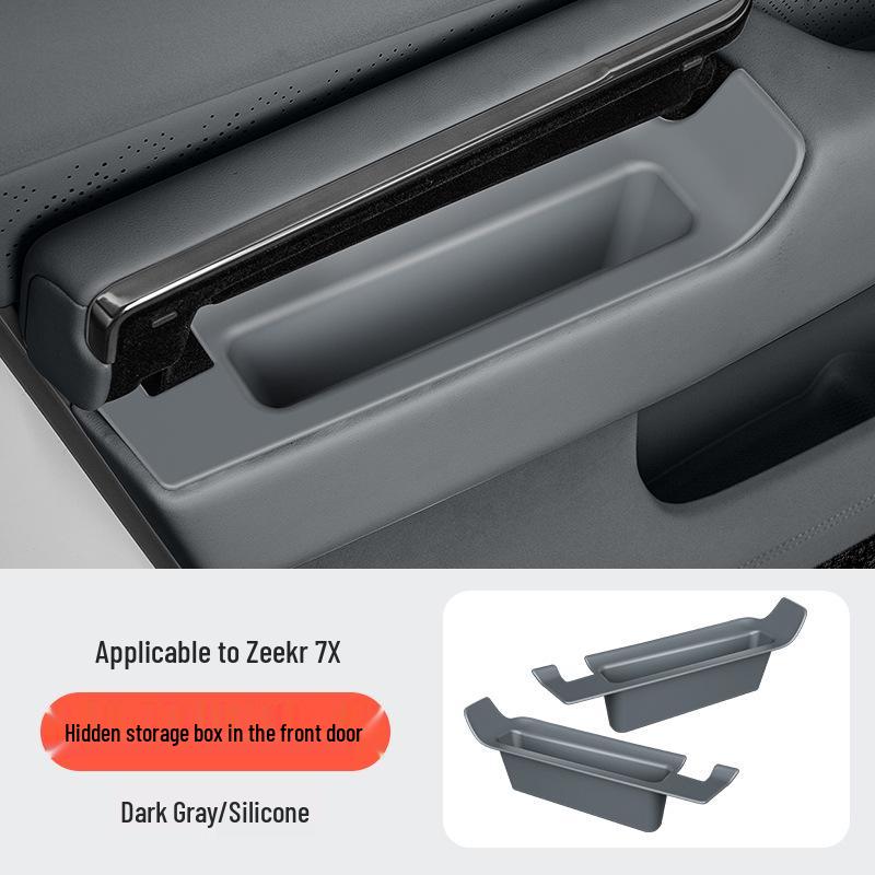 Caixas de Armazenamento Ocultas Compatíveis para 25 Modelos Zeekr 7X: Porta, Console Central, Debaixo do Assento, Apoio de Braço em Silicone