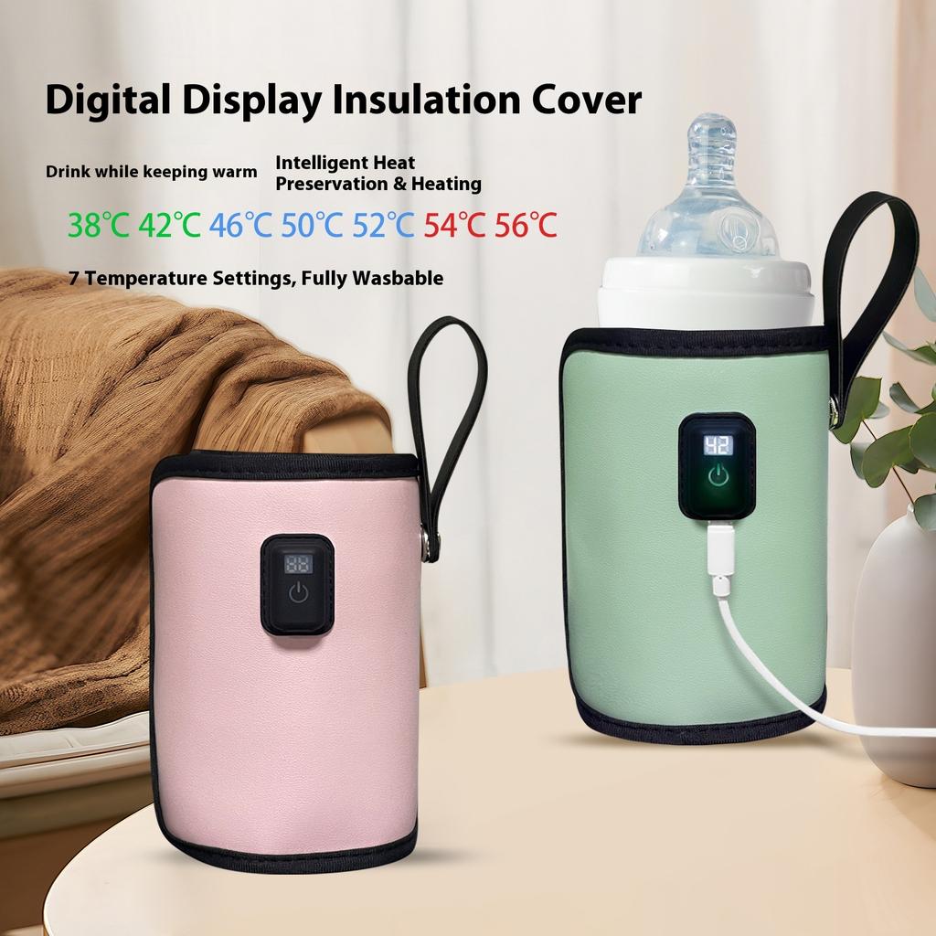 Bottle insulation cover USB constant temperature when going out, universal milk warmer for baby, portable, plug-in insulation