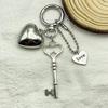 Unique Heart Shaped Keychain Mobile Phone Charm Elegant Jewelry Decoration Fashionable Accessory Portable Keychain