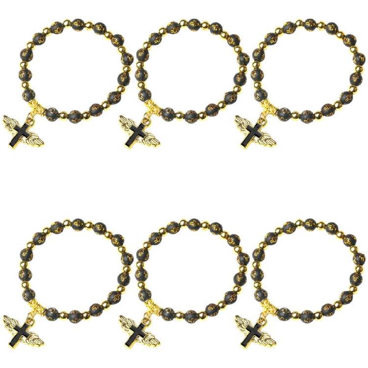 

Baptismal Sequined Bangle Collection Smooth Face Acrylic Jewelry Set for Family Ceremonies
