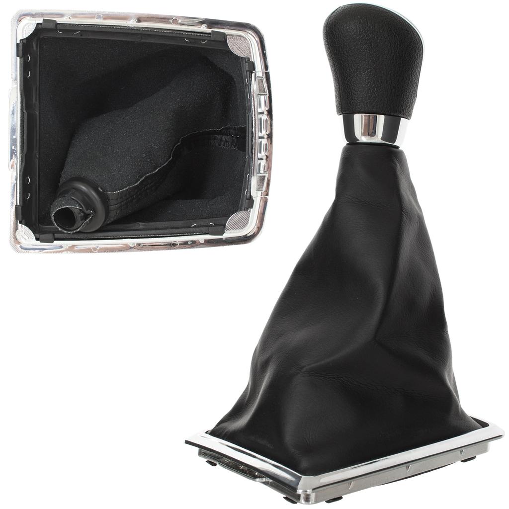 Ford Focus Mk2 04-11 SILVER Gear Shift Knob + Gaiter with CHROME Frame 5 SPEED