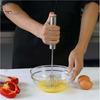 Milk Mixer Kitchen Stainless Steel Semi-Automatic Egg Whisk Beater Cream