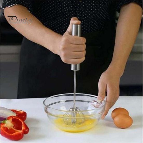 Milk Mixer Kitchen Stainless Steel Semi-Automatic Egg Whisk Beater Cream