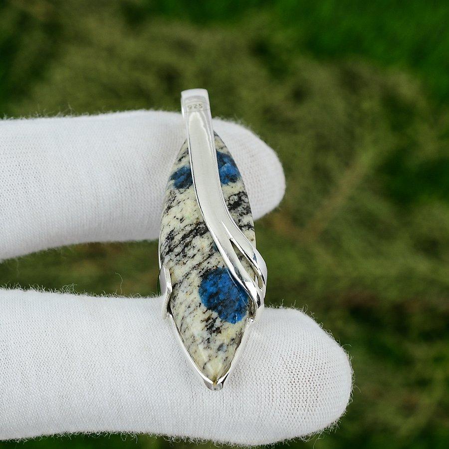 

Marquise K2 Jasper Gemstone Bezel Daughter Trendy New Pendant Jewelry 925 Silver