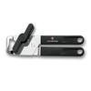 VICTORINOX Can Opener - Easily Opens Can Lids. Black, Circular Blade, Manual Operation, with Bottle Opener. (7.6857.3)