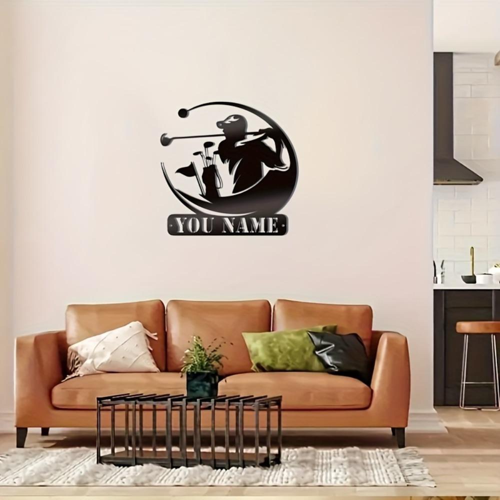 Custom Metal Golf Wall Art Personalized Golfer Gift Sign Home Club Decor