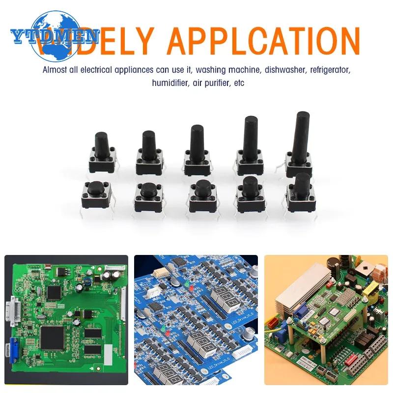 200pcs 10 Kinds Switch Kit Push Button Switches Directly Inserted Into Touch Switch DIY Assorted Kit