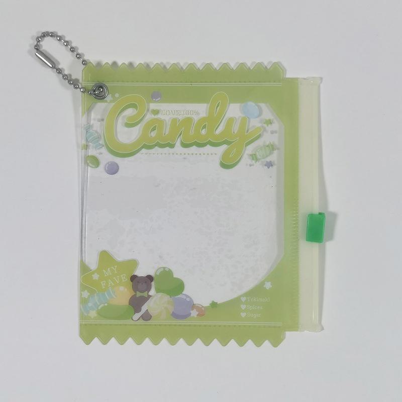 

Креативный держатель для фотокарточек, сумка для хранения значков, подвеска, защитный чехол для фотокарточек в виде идола, держатель для карточек зелёный