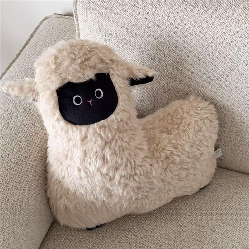 Weiches Cartoon-Schaf-Plüschkissen mit PP-Baumwollfüllung für Wohnzimmerbett Sofa Dekoration