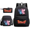 School Season Student Backpack Heat Transfer Backpack Satchel Pencil Bag Three-Piece Set