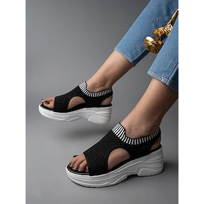 Shoetopia Girls War Black Sandal - 7 Uk (Girls-War-Black) 7 UK чёрный