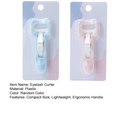 Eyelash Curler Compact Size Ergonomic Design Spring Handle Long-Lasting Effect Comfortable Grip Precision Curl Control Eyelash Lift Makeup Tool for