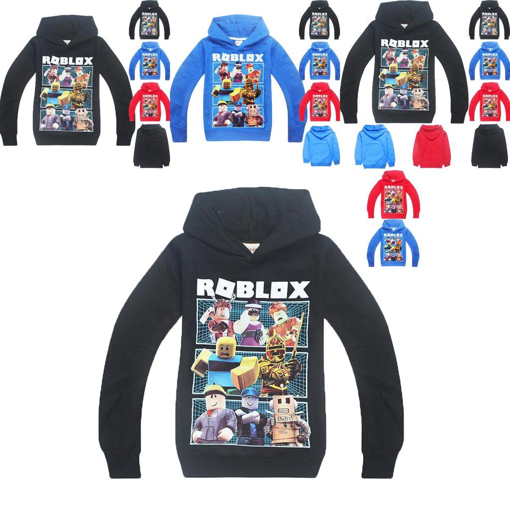 Vibrant Children's Roblox Print Hoodie Sweater With Long Sleeves And Comfortable Fit