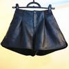 2025 Women's High Waist Leather Shorts: Korean Style Wide-Leg, Bootcut, Versatile for Autumn/Winter